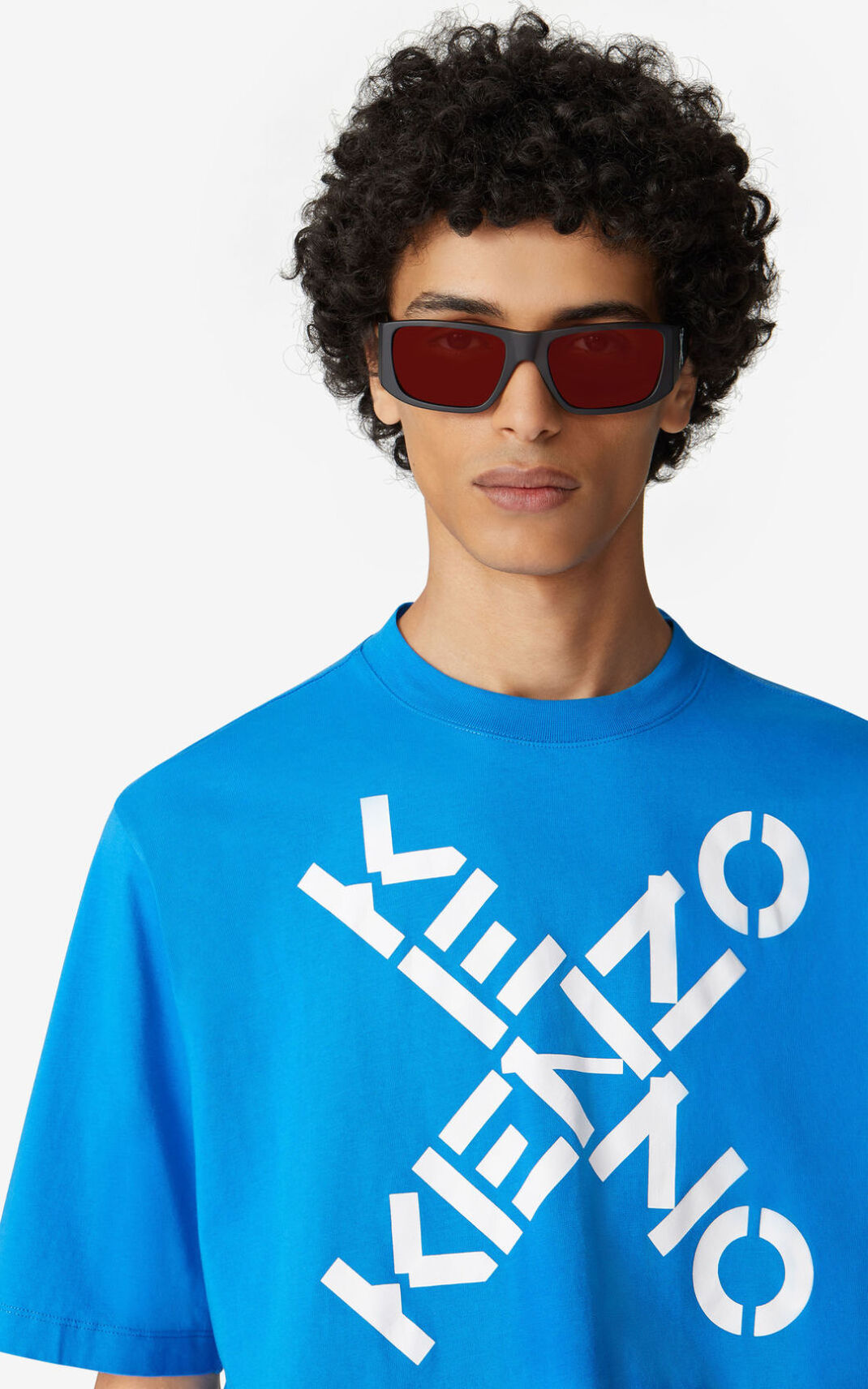 Kenzo Sport Big X T-shirts Herre - Blå DK-733542